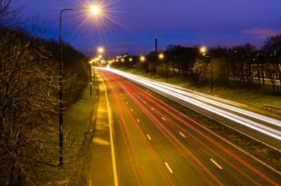 Motorway at night